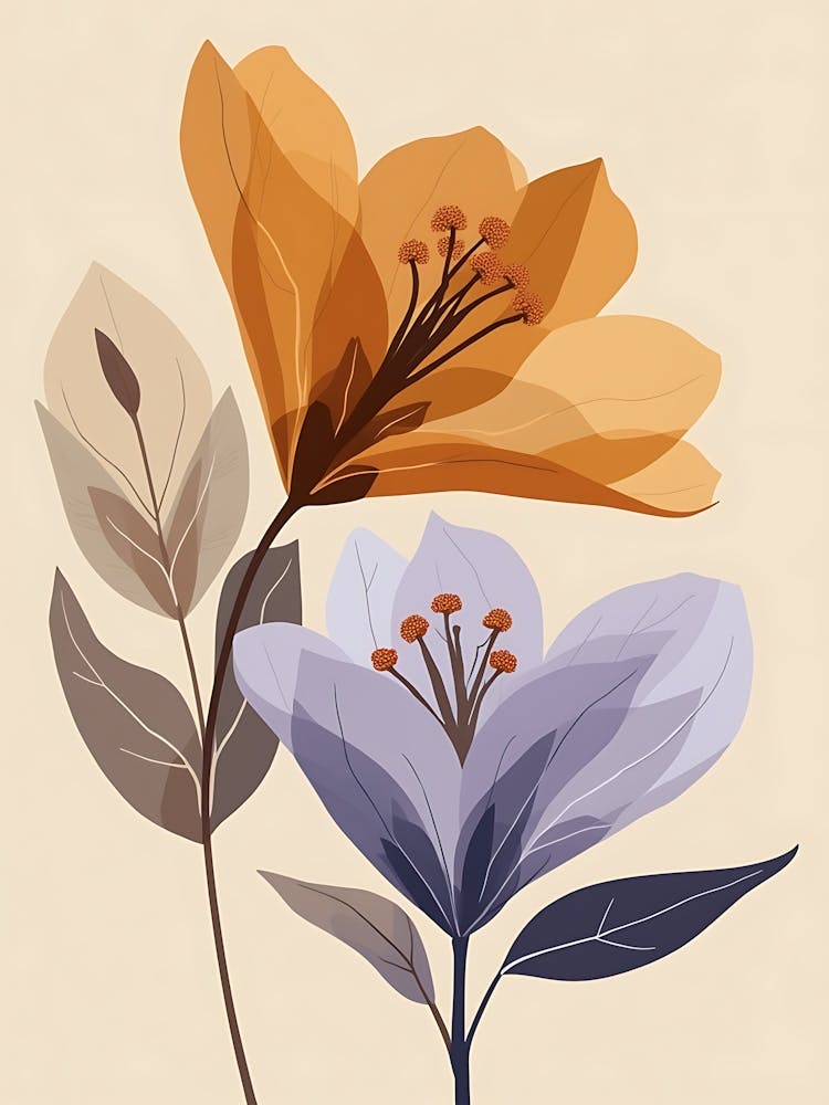 Sunset Petal Dance Abstract Flowers
