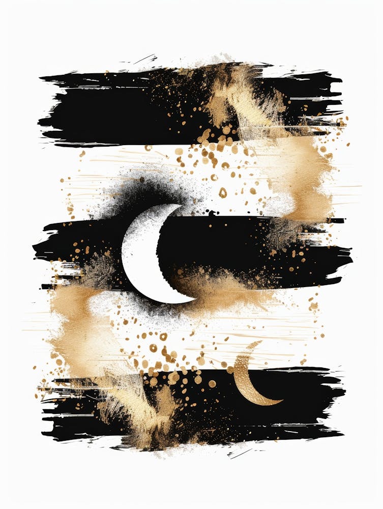 Moon And Crescent Painting