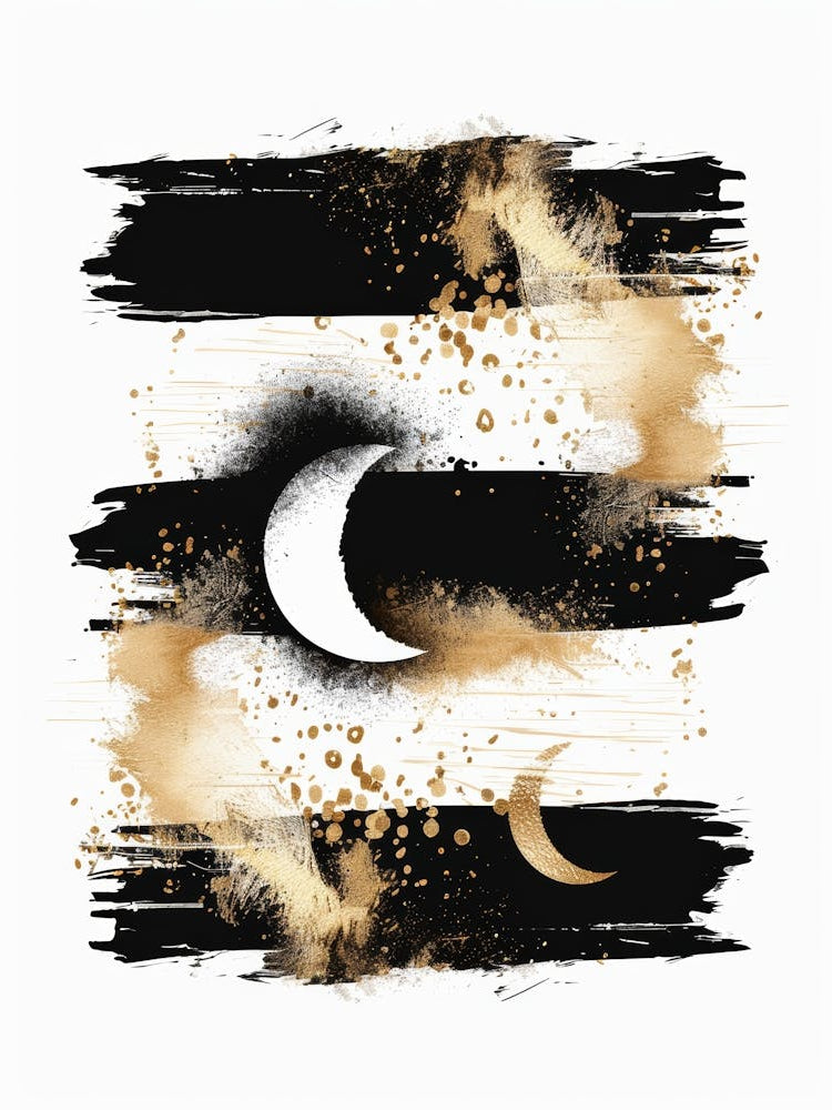 Moon And Crescent Painting