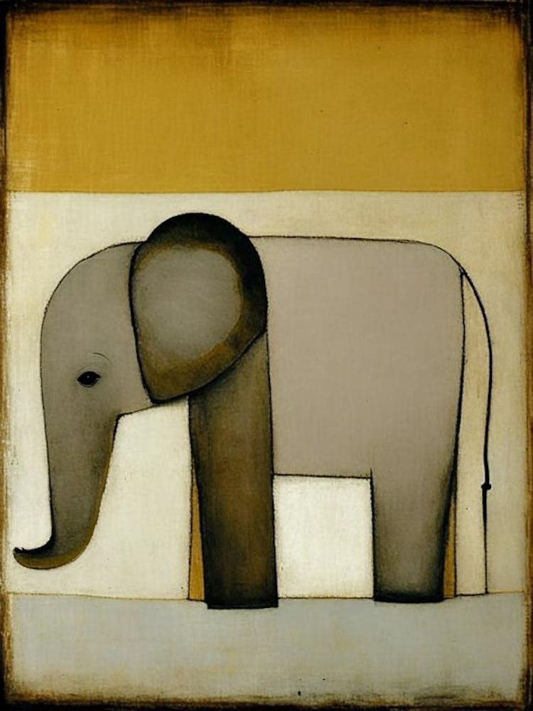 Elephant Symbol Abstract Painting