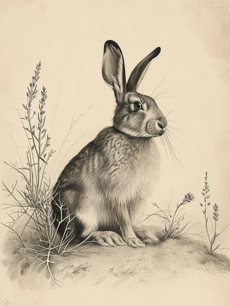 New Zealand Rabbit Drawing 1