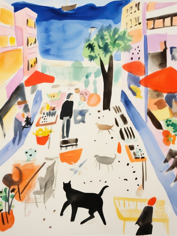 The Food Market In San Francisco 1 Illustration