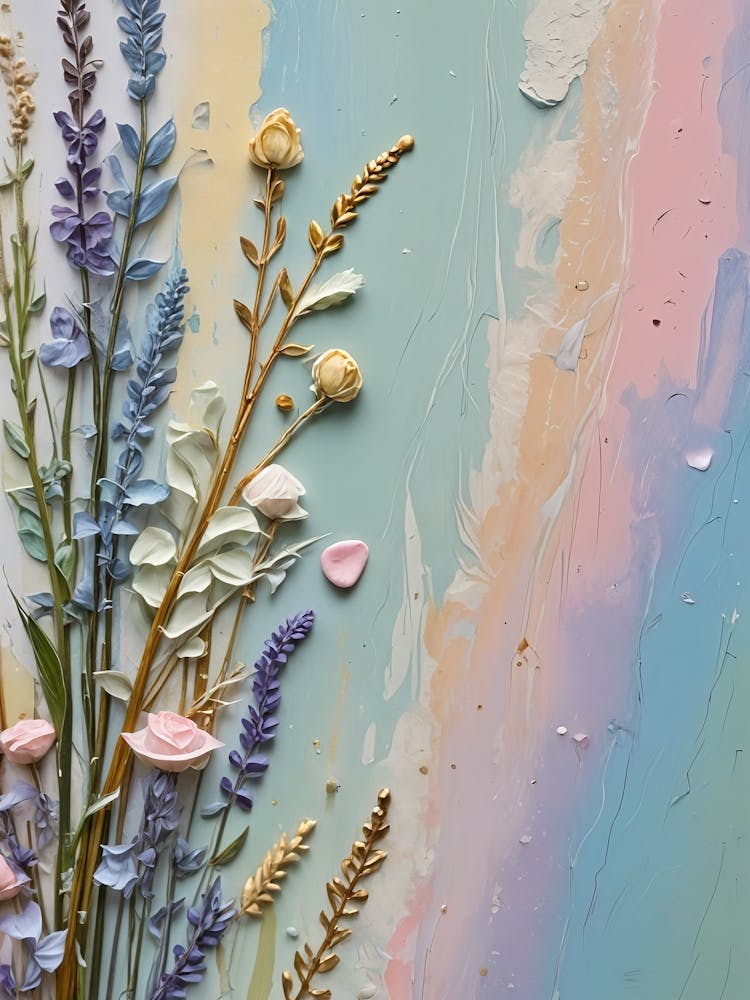 Pastel Floral Painted Symphony no4