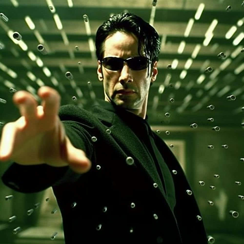 Armadiler Neo From Matrix Movie Stoping Bullets With His Hand Ee9f2384 A699 434a A89f 64fe6670966c
