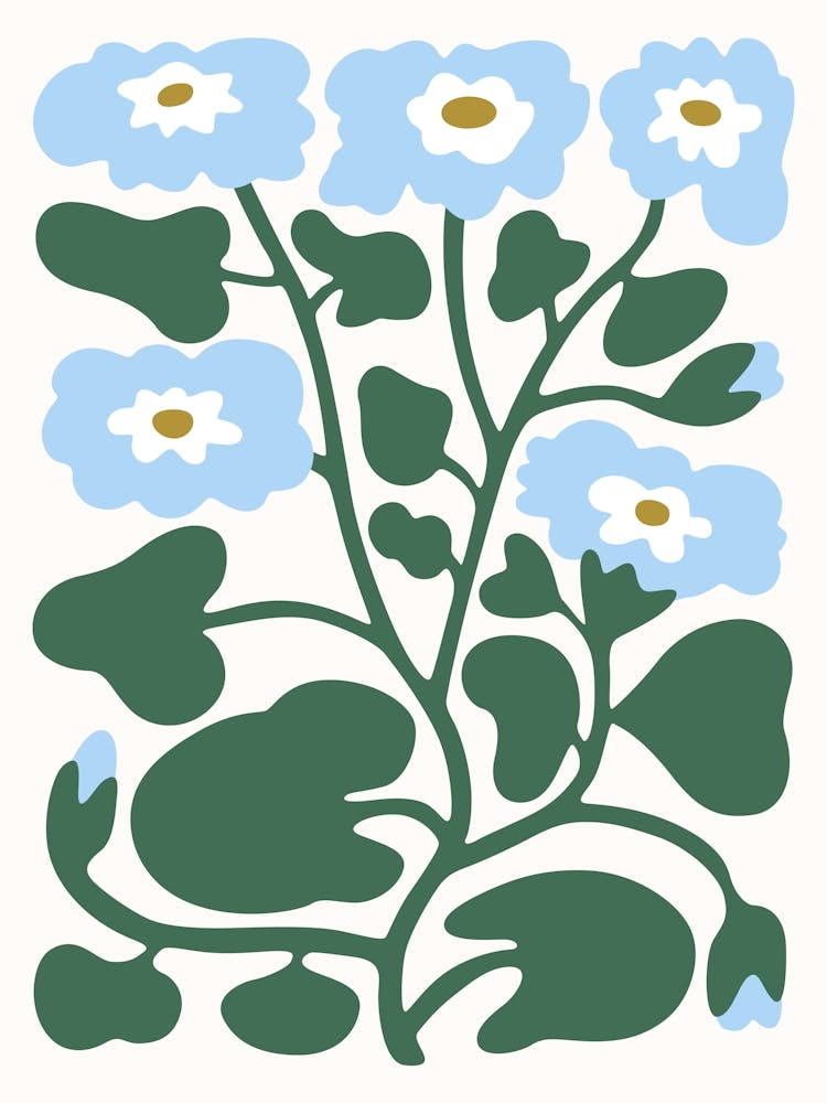 Forget Me Nots Flower Poster