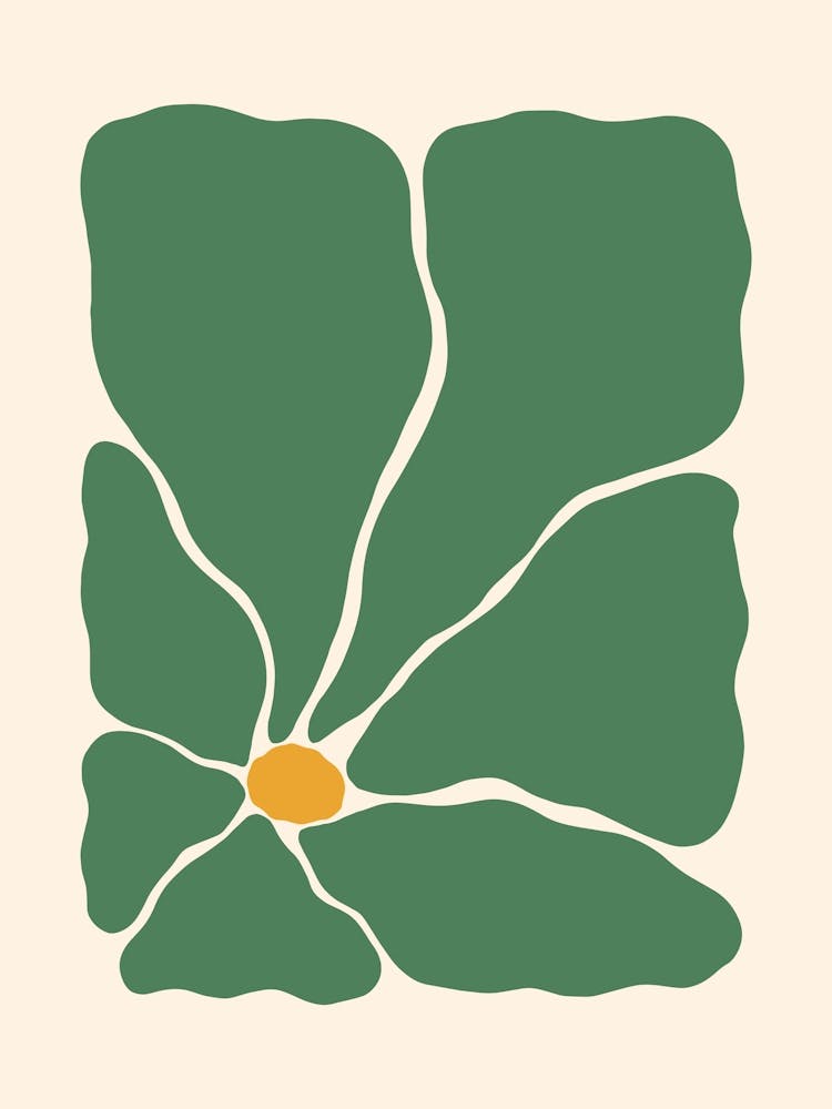 Abstract Flower 03 - Green