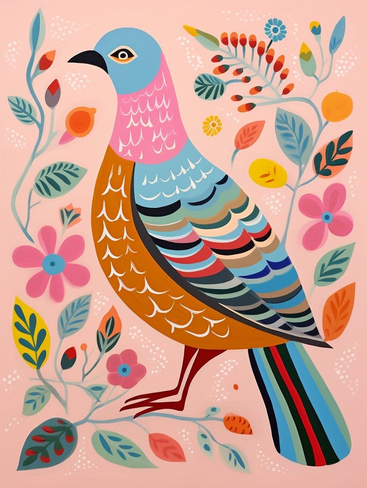 Pink Scandi Partridge 1