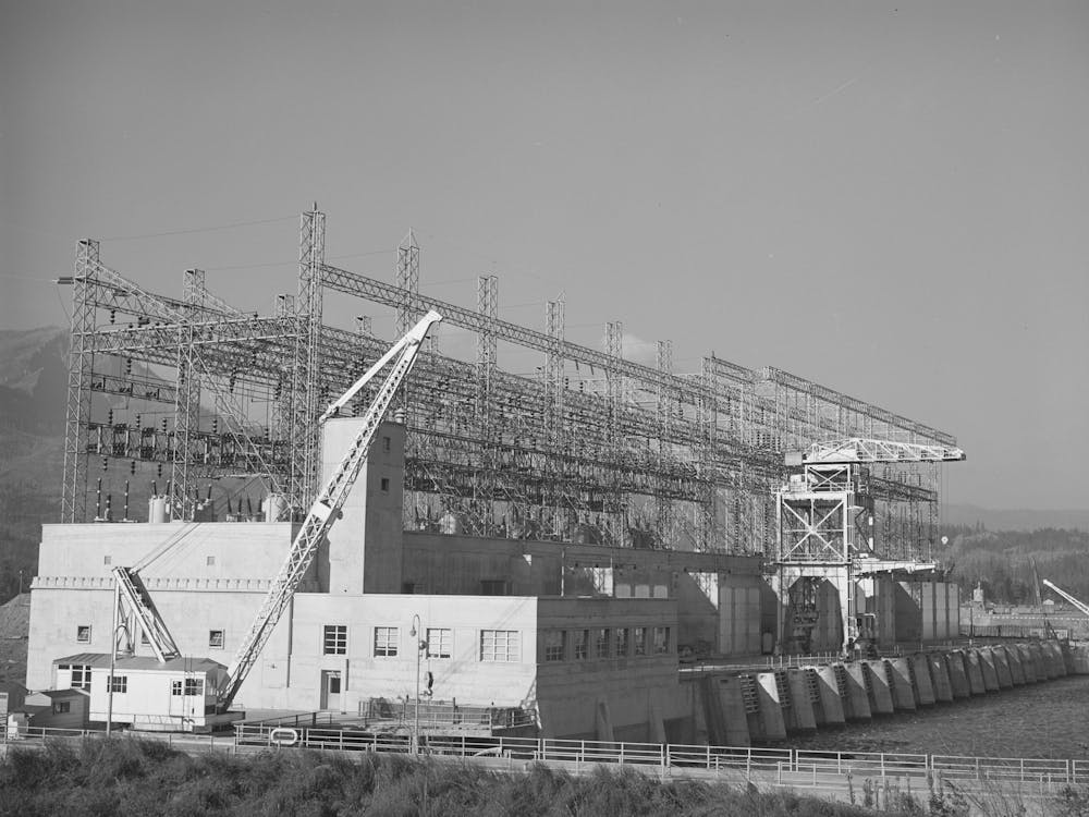 Powerhouse At Bonneville Dam, Oregon By Russell Lee