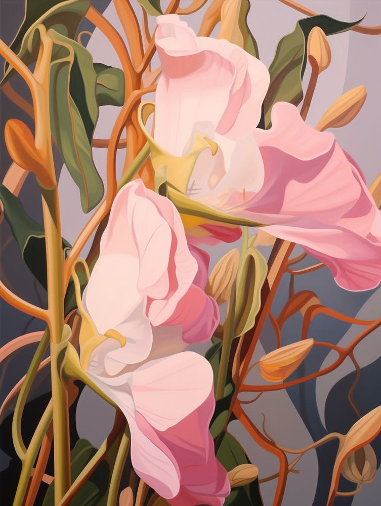 Sweet Pea 4 Flower Painting