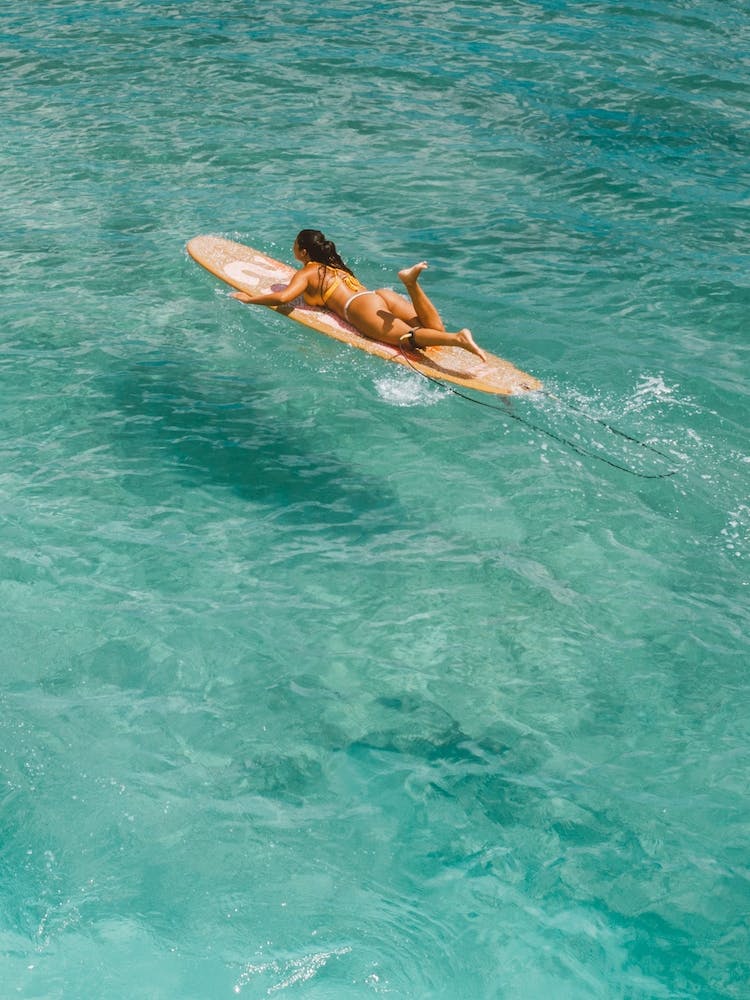 Surfer Girl Teal Turquoise Water