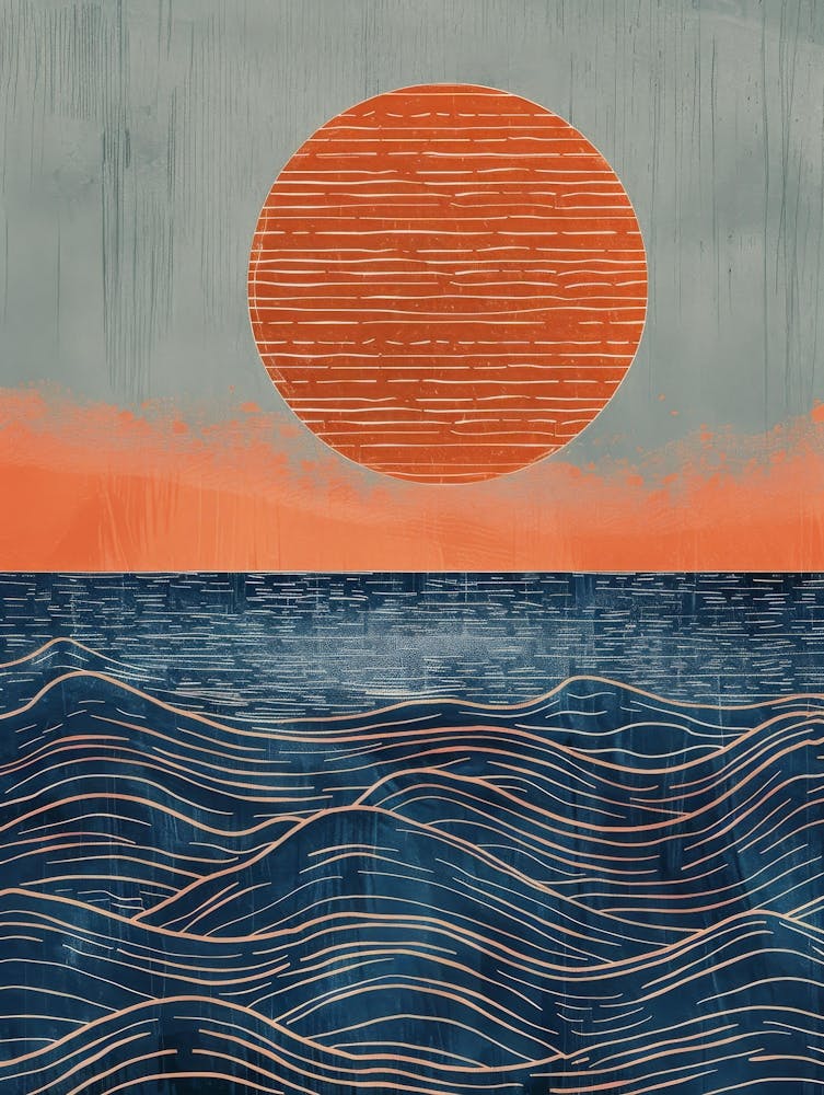 Sunset Over The Ocean 45