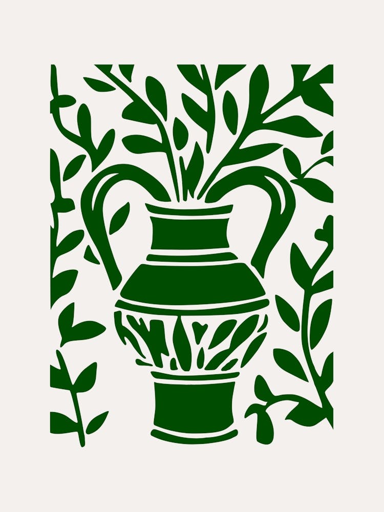 Abstract Green Flower