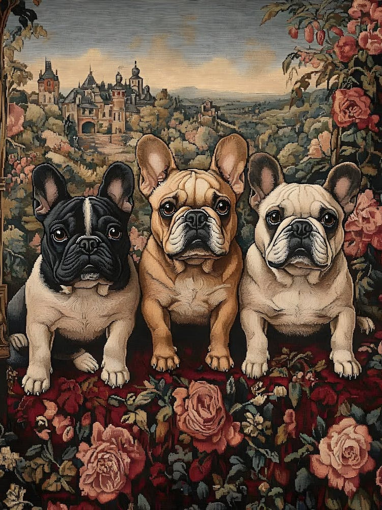 French Bulldog Tapestry 1
