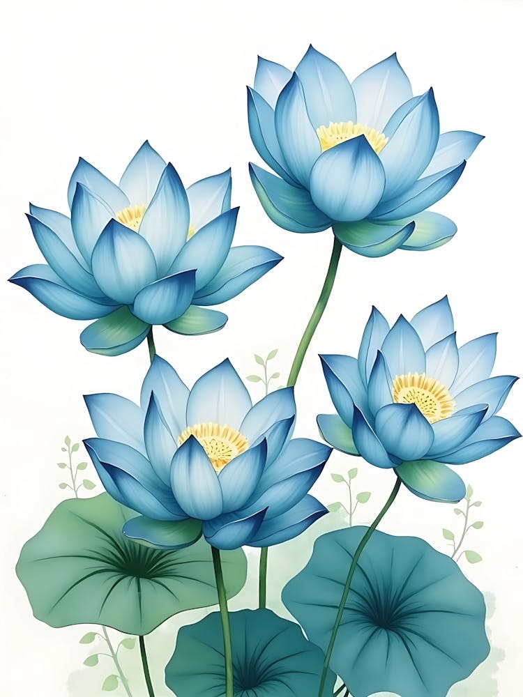 Echo of Blue Petal Strokes