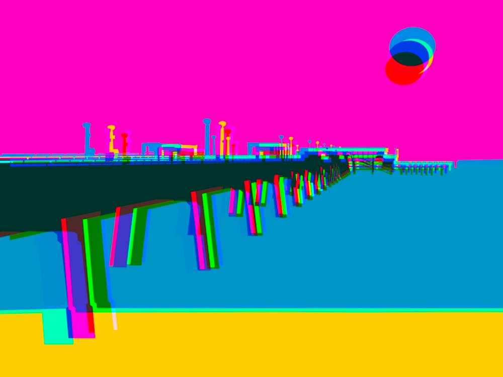 Pier in Deal Kent Vibrant