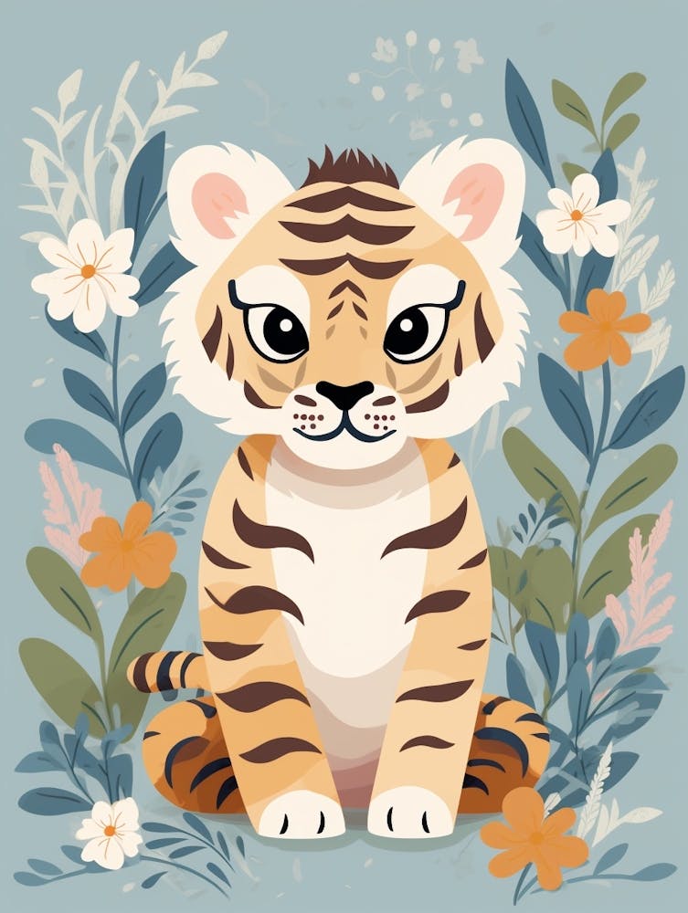 Baby Animal Illustration  Tiger 3