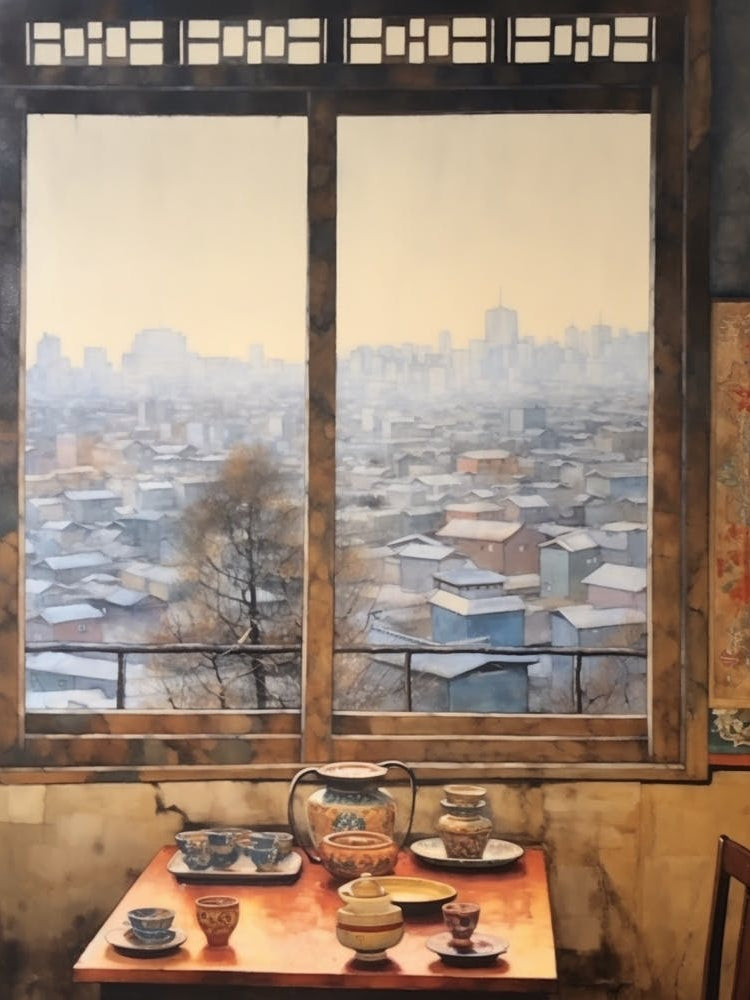 Winter Cityscape Beijing China 1