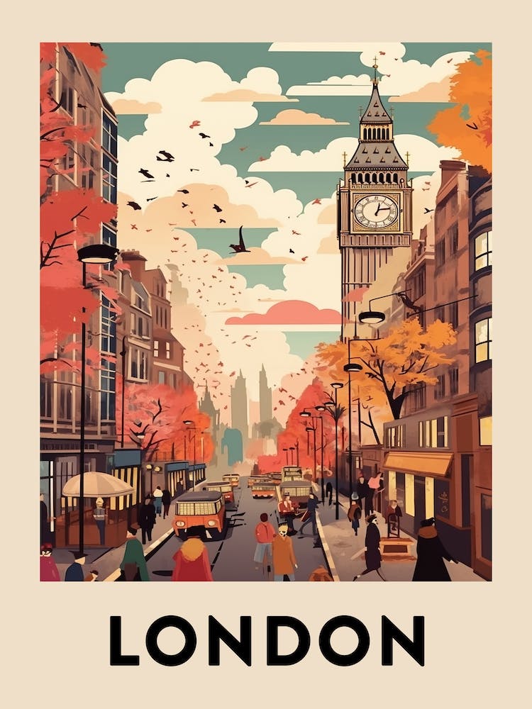 Vintage Travel Poster London 4