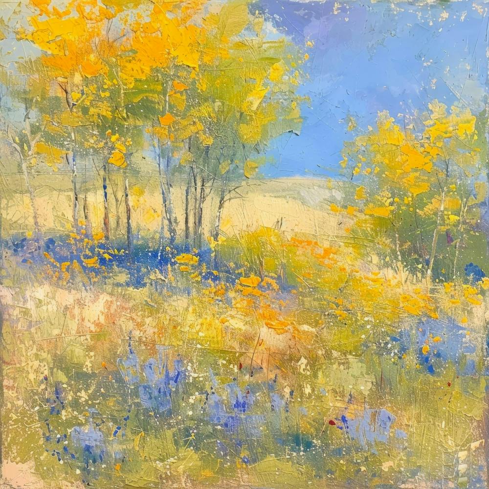 Yellow And Blue Meadow
