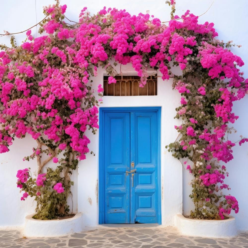 Bougainvillea Flowers In Greece