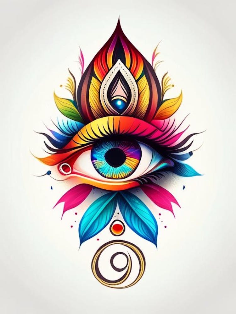 Mindfulness, Symbol, Third Eye Tattoo 1