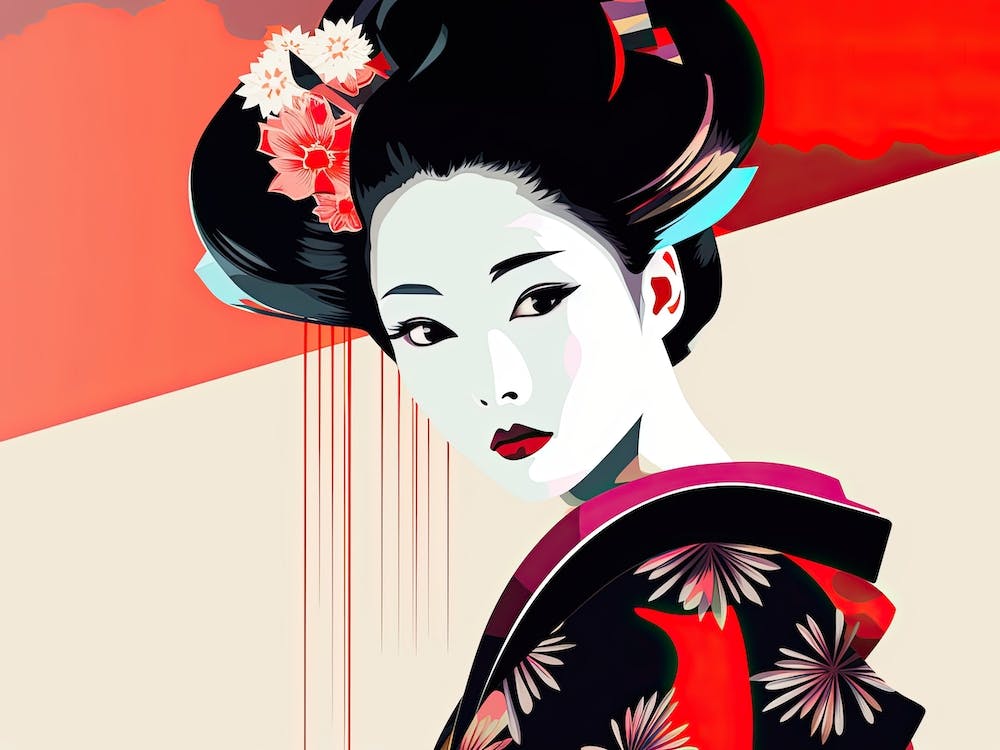 Simple Illustration Geisha 5