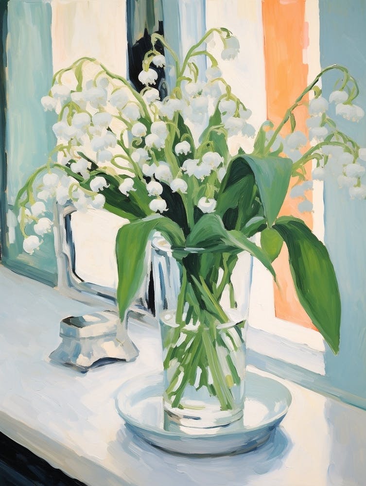 A Vase With Lily Of The Valley, Flower Bouquet 1