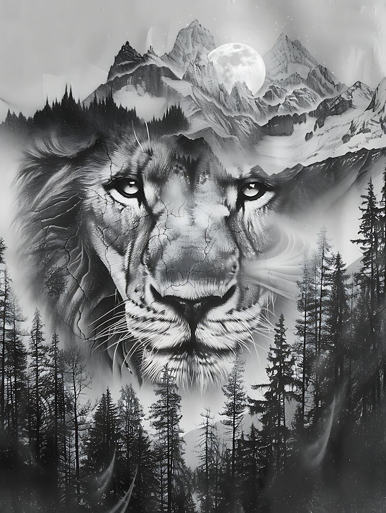 Lion In The Forest 15