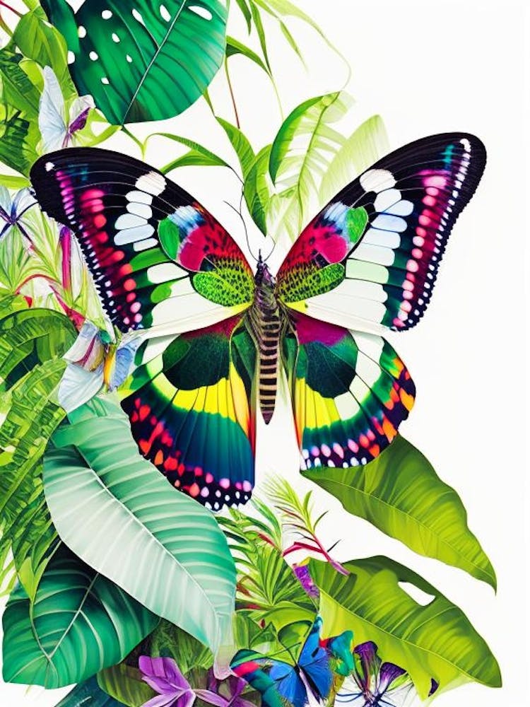 Butterfly In Rainforest Decoupage 1