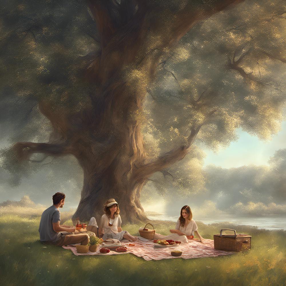 Friends Picnic In The Park