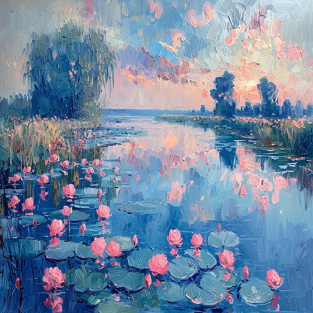 Pink Water Lilies