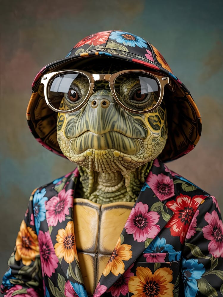 Floral Turtle Chic