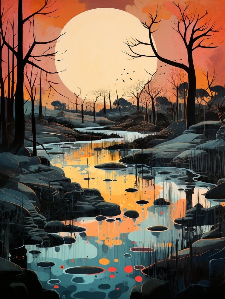 Wetlands Abstract Minimalist 9