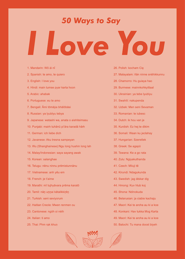 50 Ways To Say I Love You