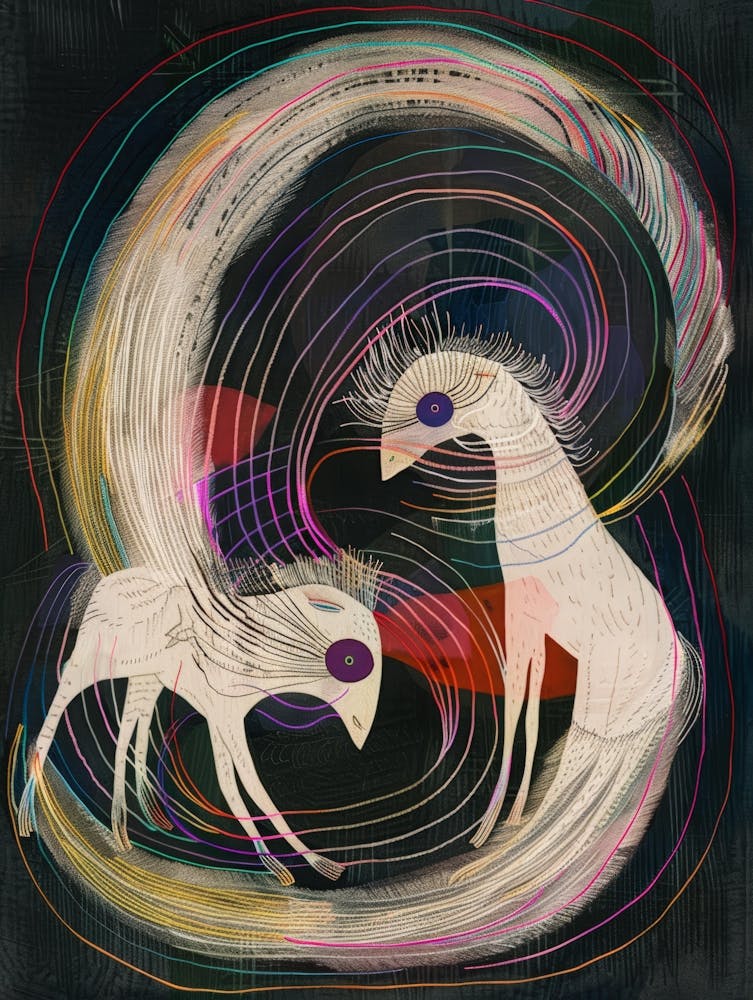 Two Horses In A Swirl