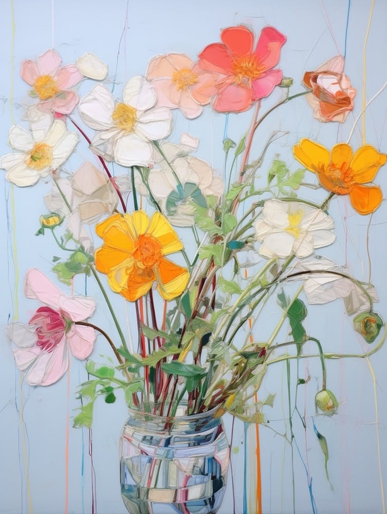 Abstract Flower Painting Portulaca 2