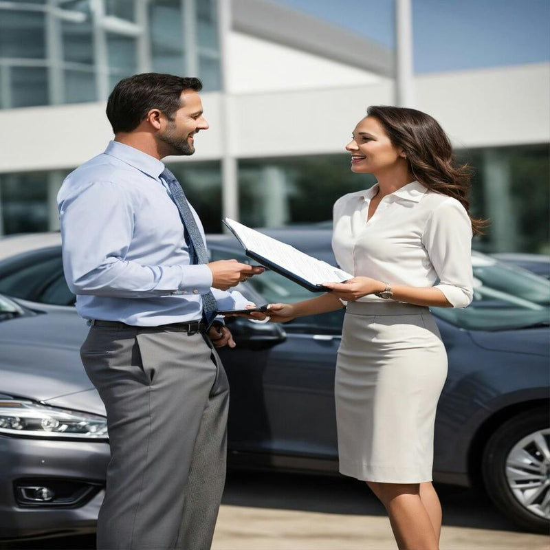 Man And Woman Talking About Cars