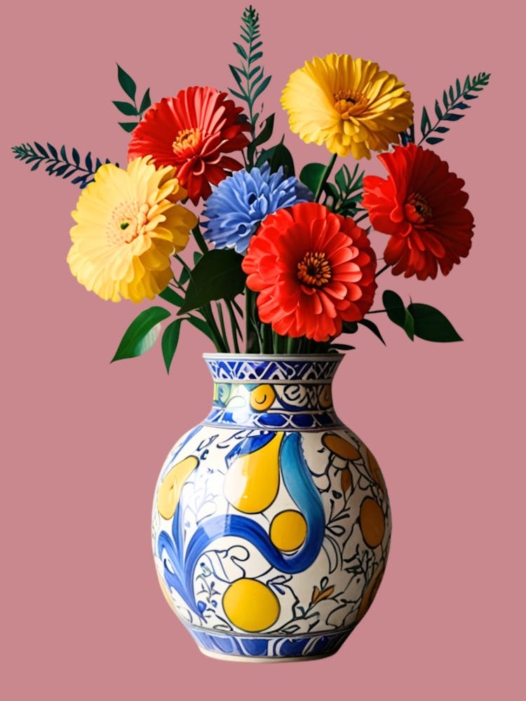 Gerberas In A Vase