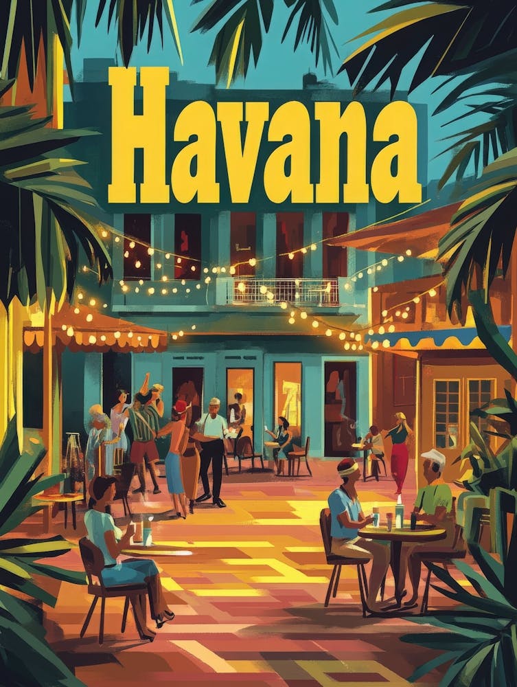 Aihrgdesign A 1970s Inspired Travel Poster For Havana 3