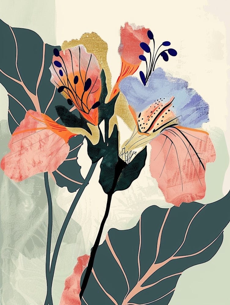 Colourful Flower Illustration Geranium 2