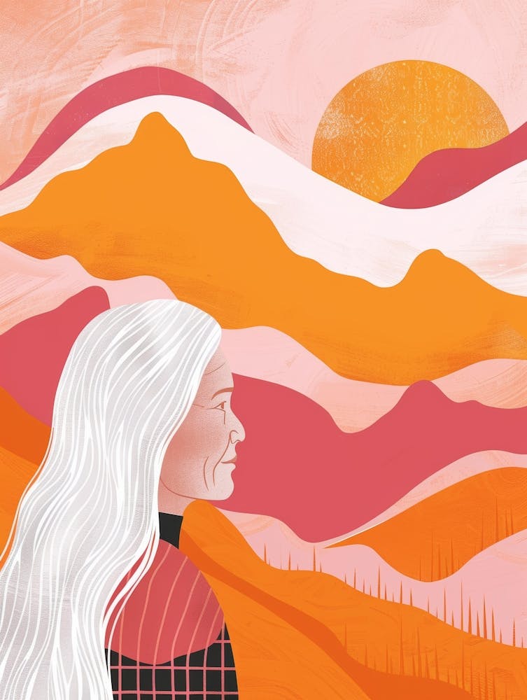Woman In The Mountains 1