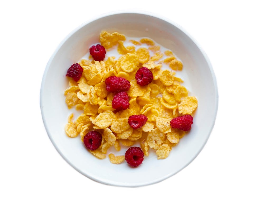 Müslischale Mit Himbeeren