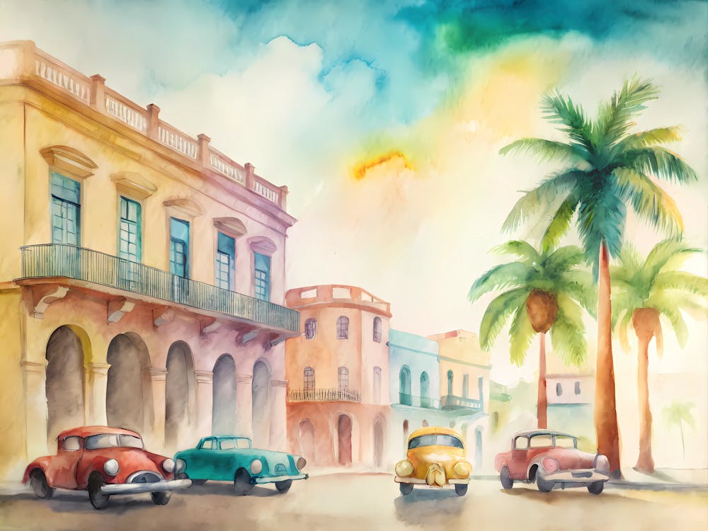 Havana Cuba A Vintage 1