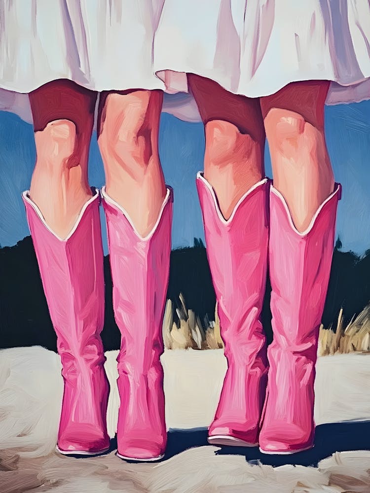 Cowgirls In Pink Boots