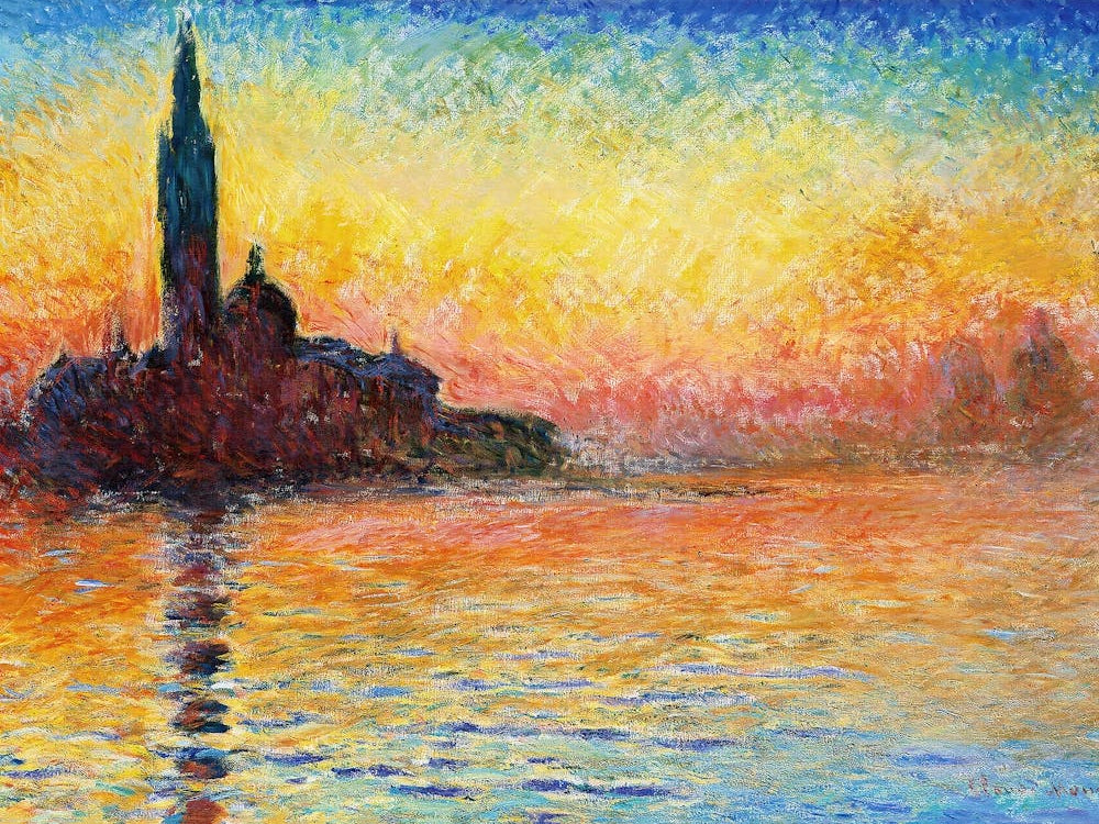 Claude Monet - Sunset At Venice