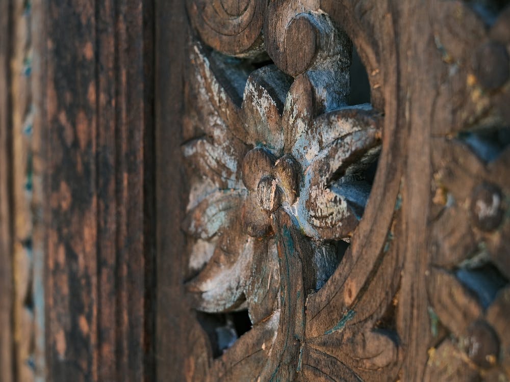 Woodwork on a old Door // Ibiza Travel Photography