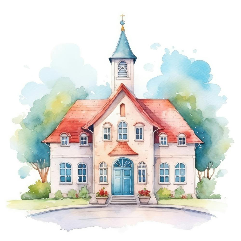 Watercolor Church