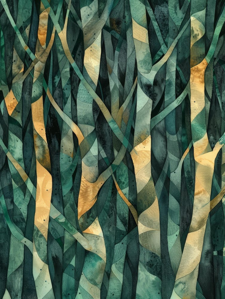 Abstract Birch Trees