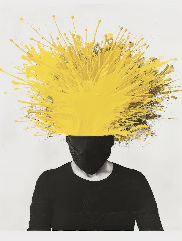 Yellow Splatter Canvas Print