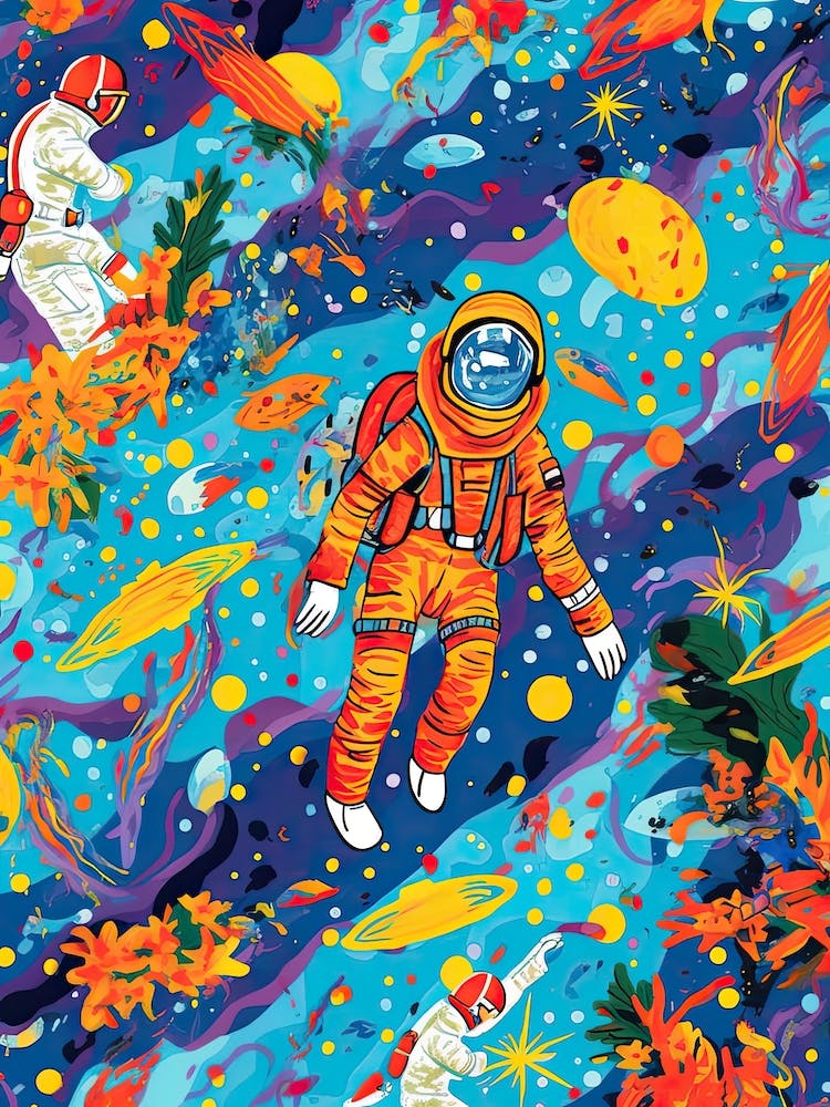 Astronaut Colourful Illustration 4